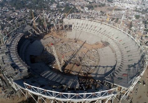 Construction of the largest cricket ground in the world currently ...