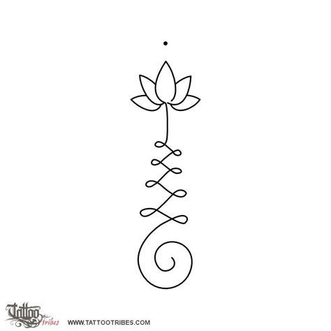 Unalome & lotus. Enlightenment. The Unalome is originally a hindu symbol that graphically ...