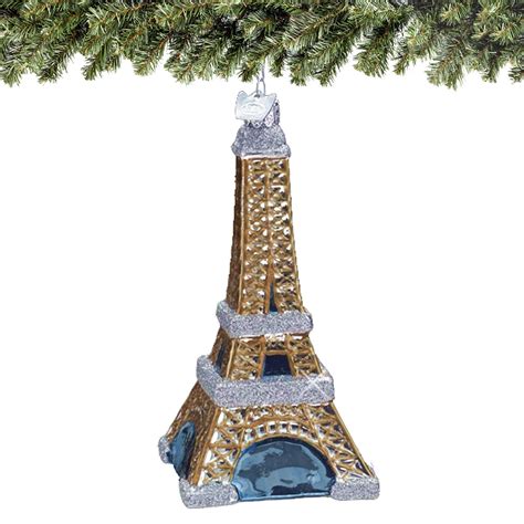 Eiffel Tower Glass Ornament