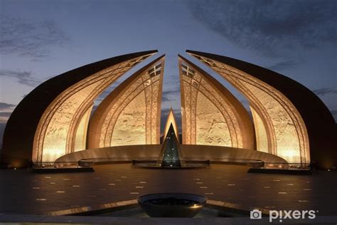 Wall Mural nightview of Pakistan monument in Islamabad - PIXERS.UK