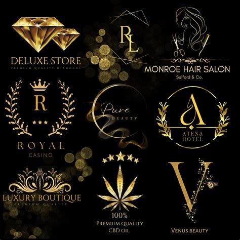 Luxury Logo Design, Gold and Black Logo, Custom Logo Design,premium Logo Design,business Logo ...