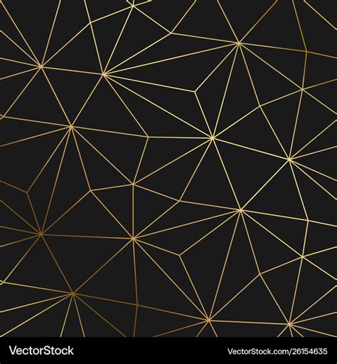 Gold black background with luxury geometric Vector Image