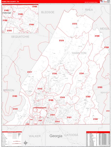 Maps of Hamilton County Tennessee - marketmaps.com