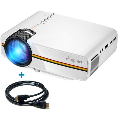 ELEPHAS LED Mini Video Projector, With 1200 Luminous Efficiency Support 1080P Portable Pico ...