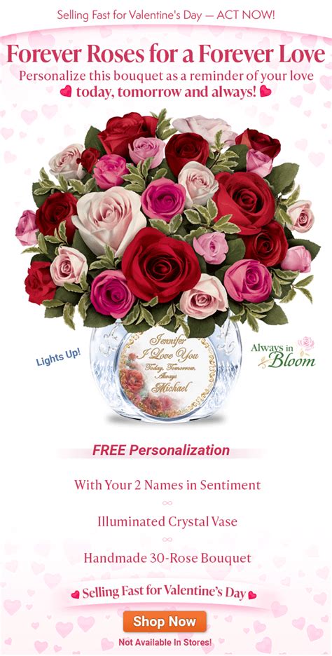 The Bradford Exchange Online: Gift a Beautiful Bouquet of Forever Roses for that Special Someone ...