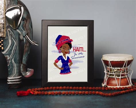 Haiti Art Haitian Flag Haitian Clipart Haitian Woman - Etsy