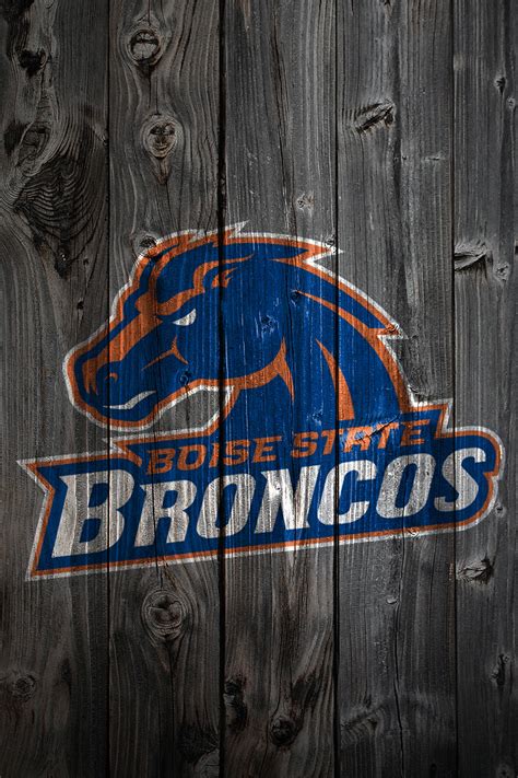 Boise State Broncos Logo Wood iPhone 4 Background - a photo on Flickriver