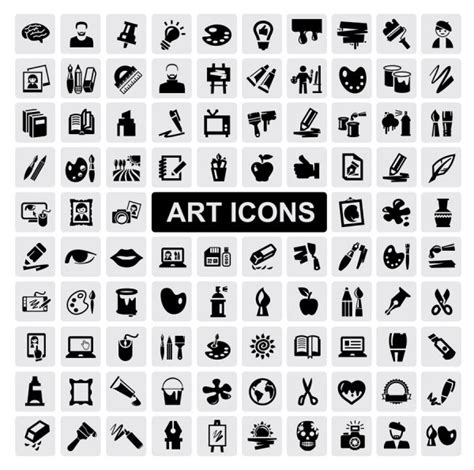 Huge collection of Black and white icons vector 13 free download