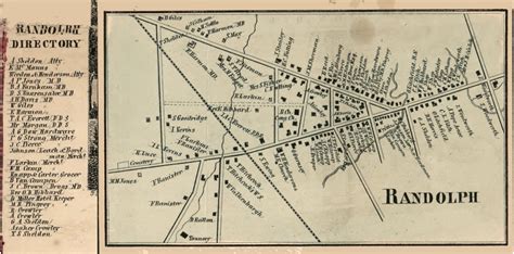 Randolph Village, New York 1856 Old Town Map Custom Print - Cattaraugus Co. - OLD MAPS