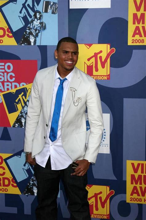 Chris Brown arriving at the Video Music Awards on MTV at Paramount ...