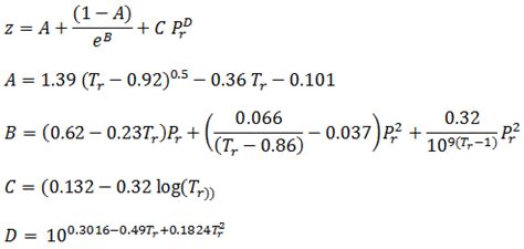 Compressibility Factor for Natural Gas | Excel Calculations