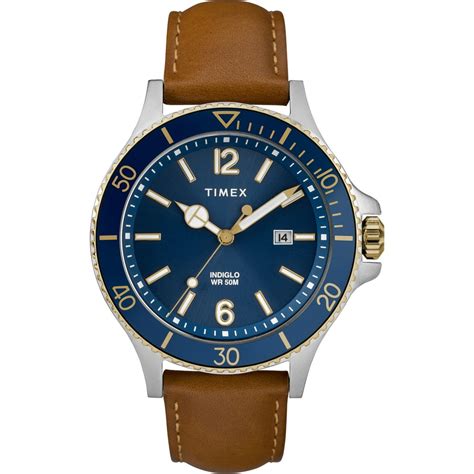 Best Of blue leather strap watch mens Blue date strap quartz leather ...