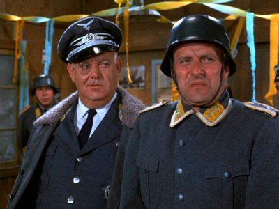 Schultz dressed as Colonel Klink, and Klink dressed as Sergeant Schultz ...