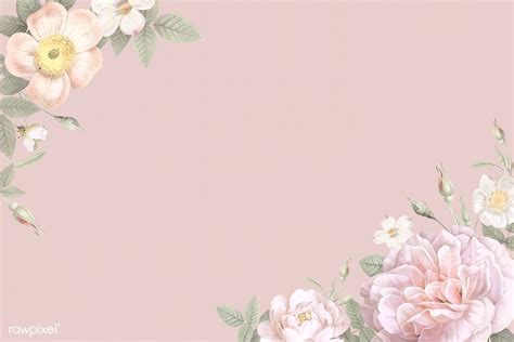 Elegant floral frame design vector | premium image by rawpixel.com / Donlaya Pastel Wedding ...