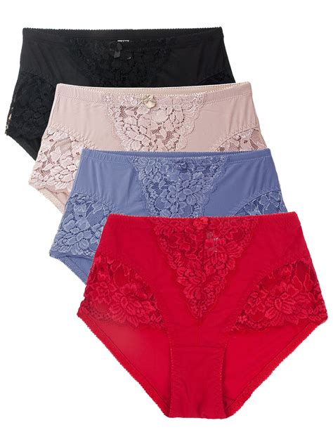 B2BODY - B2BODY Women's Panties Lace High Waisted Briefs Small to Plus ...