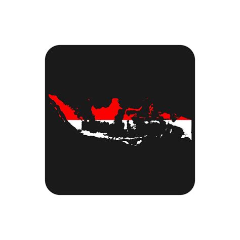 Indonesia map silhouette with flag on black background 5924398 Vector ...