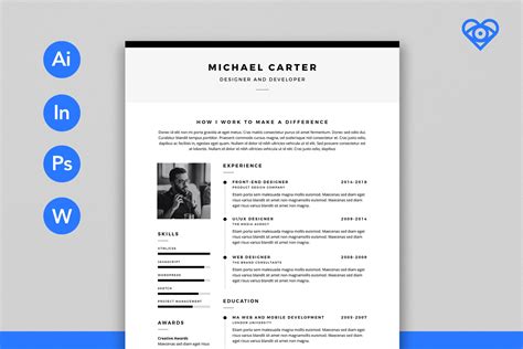 Best Indesign Resume Templates Free Cv Templates Theme | My XXX Hot Girl