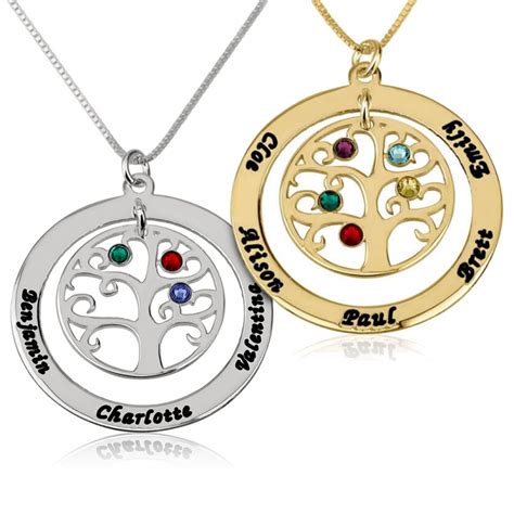 Family Tree Birthstone necklace