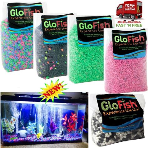 GloFish 5 POUND AQUARIUM GRAVEL STONE FISH TANK DECOR FLUORESCENT COLORFUL PLANT #GloFish | Pești