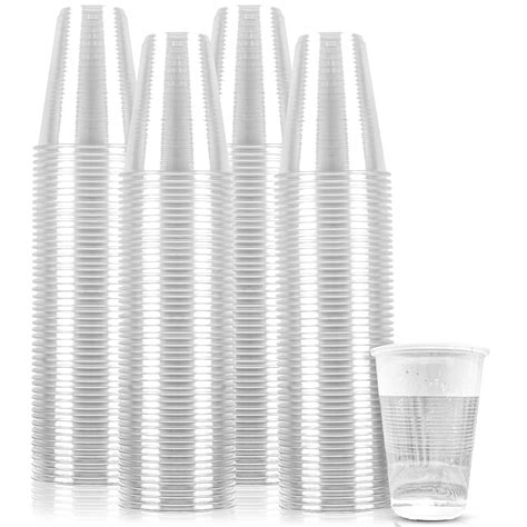 Buy TashiBox 12 oz clear plastic cups - Disposable cold drink party cups (200) Online at ...