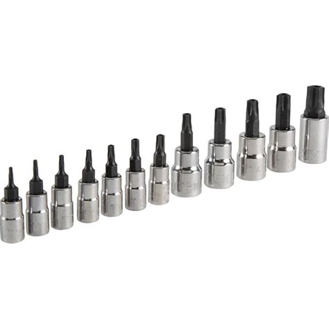 CRAFTSMAN 12-Piece 1/4-in; 3/8-in Drive Torx Bit Torx Driver Socket Set ...