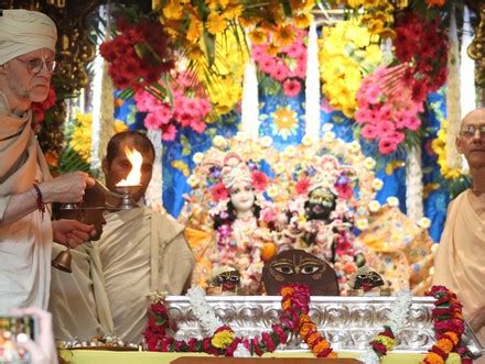 Devotees Iskcon Temple Offering Prayers On Editorial Stock Photo ...