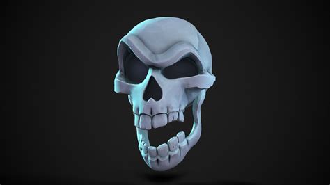 3D model Stylized Skull VR / AR / low-poly | CGTrader