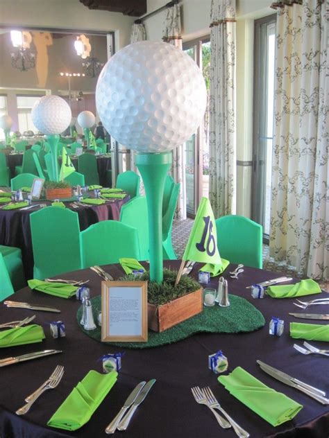 We're all *fore* these golf theme centerpieces | Golf decor, Golf theme party, Golf party ...