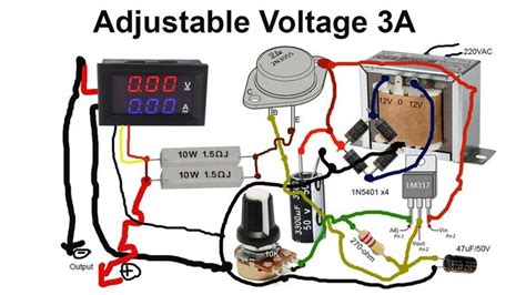 How to make Adjustable voltage by transformer 3A with transistor 2N3055 ...