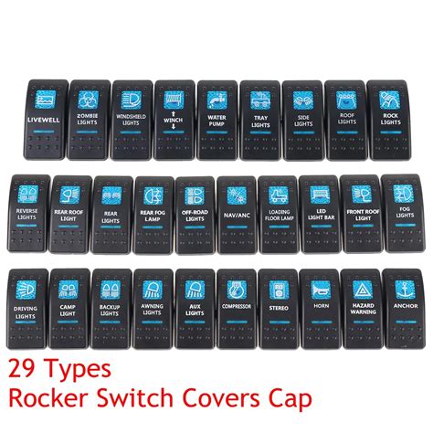 1pcs Boat Car Truck Carling Rocker Switch Covers Cap Blue Window ...