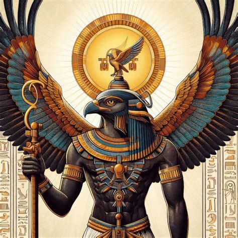 Premium Photo | Amon Ra Egyptian mythology illustration