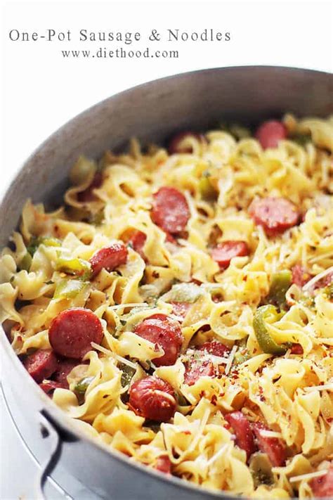 Smoked Turkey Sausage and Noodles | Quick Dinner Idea