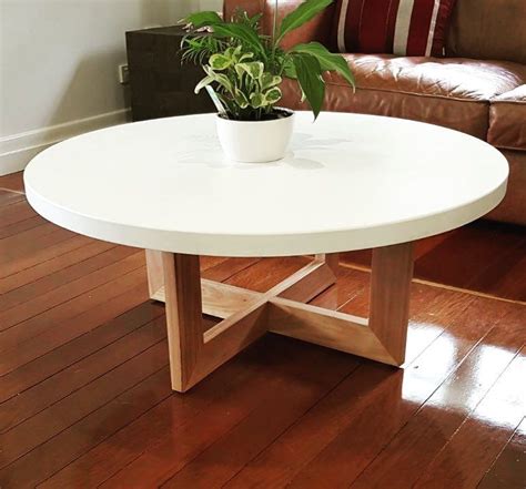 Concrete Design House on Instagram: “Our white round coffee table with Blackbutt legs @ete ...