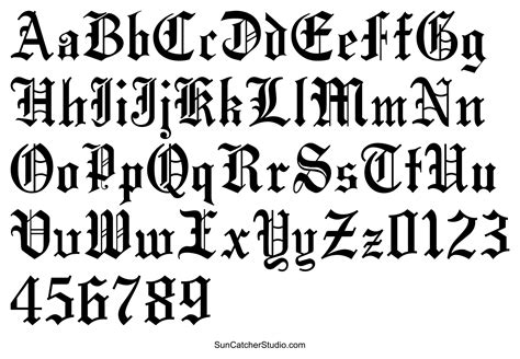 Old English Font (Gothic Font) Generator & Letters – DIY Projects, Patterns, Monograms, Designs ...