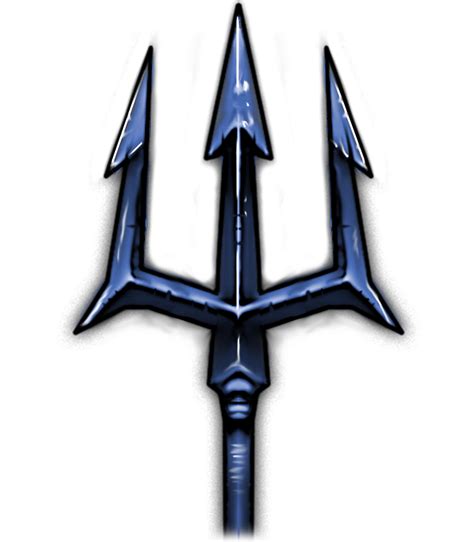 The trident represents Poseidon because it is blue like the color of the sea and it was his ...
