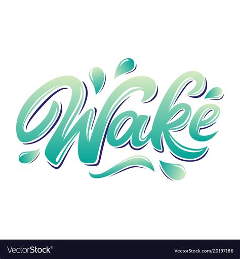 Wake lettering logo in graffiti style isolated Vector Image