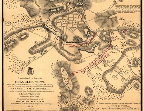 1874 Franklin Tennessee Franklin Tennessee Map Civil War - Etsy