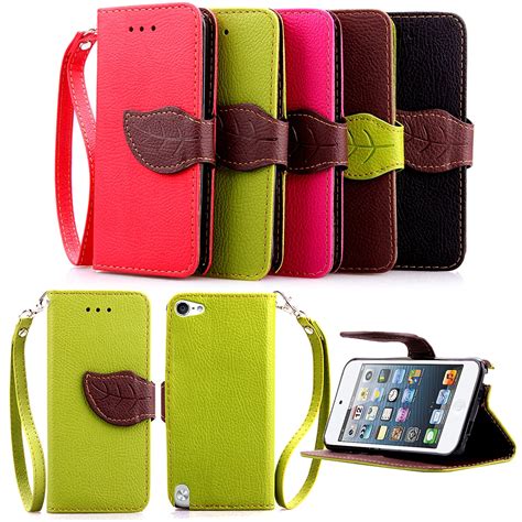 Aliexpress.com : Buy High quality pu leather wallet case for ipod touch 5, stylish leaf clip pu ...