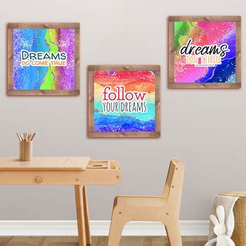 Believe In Your DREAM Inspiration Quotes Classroom Decor Bulletin Board ...