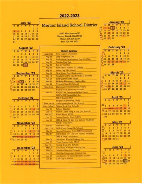 Mercer Island School District Calendar 2024 - Donny Lorianna