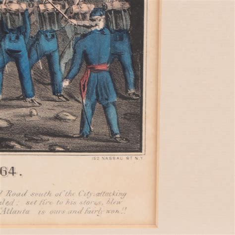 Currier & Ives Hand-Colored Lithographs of Civil War Era Military ...