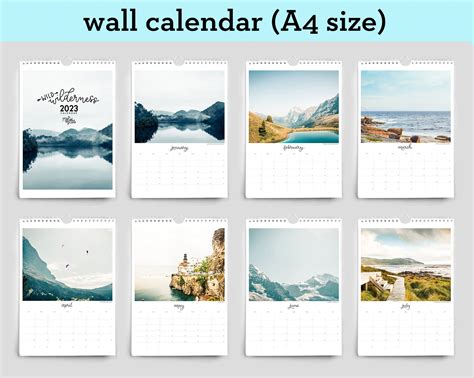 2023 Wall Calendar Travel Calendar 2023 Desk Calendar Nature - Etsy ...