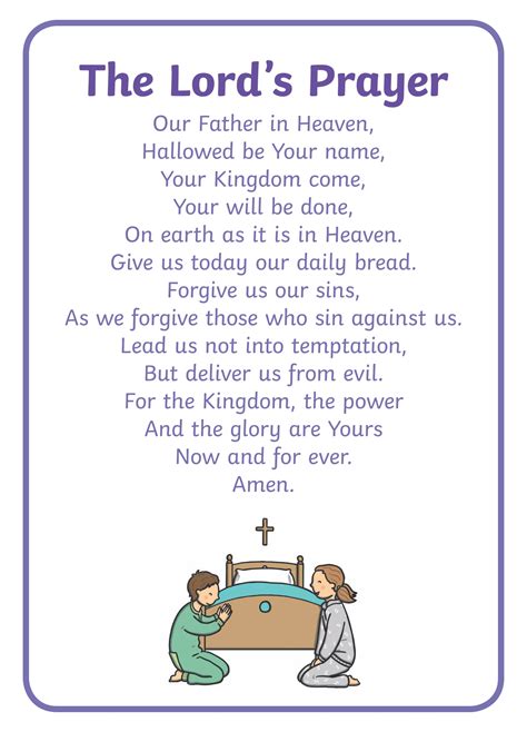 The Lord's Prayer Niv Printable