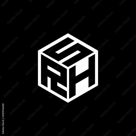 RHS letter logo design with black background in illustrator, cube logo ...