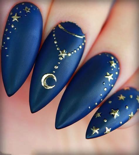 35 Navy Blue Nail Ideas You May Not Have Tried - Beautiful Wiki | Dark ...