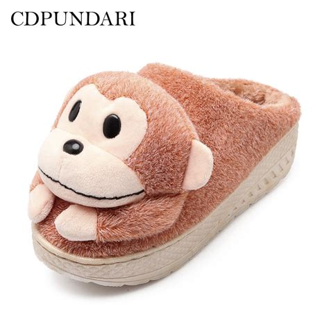 CDPUNDARI Animal Prints Platform Slippers Women winter shoes woman Home Slippers-in Slippers ...