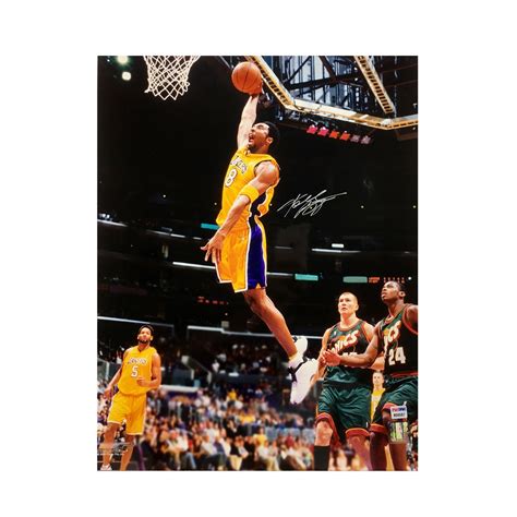 Lot Detail - Kobe Bryant Signed 16x20" Lakers Dunk Photograph - Full ...