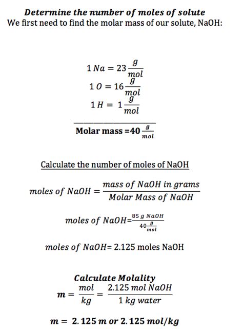 Molality | Definition, Formula & Calculation - Lesson | Study.com