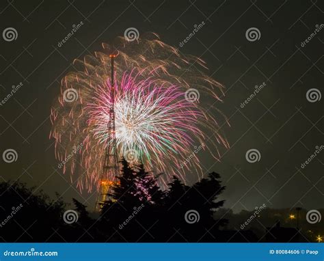 Fireworks on the Guy Fawkes Night Stock Photo - Image of capital, crystal: 80084606