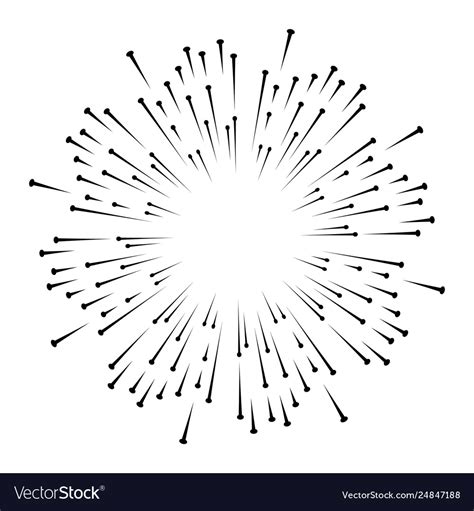 Abstract silhouette fireworks line flash Vector Image